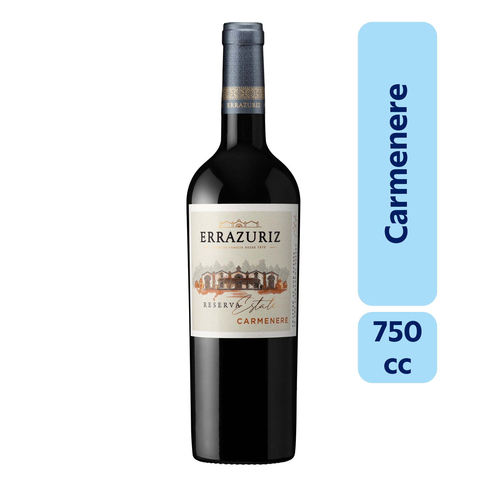 Vino Tinto Estate Carmenere Reserva 14° Botella 750 cc Errazuriz