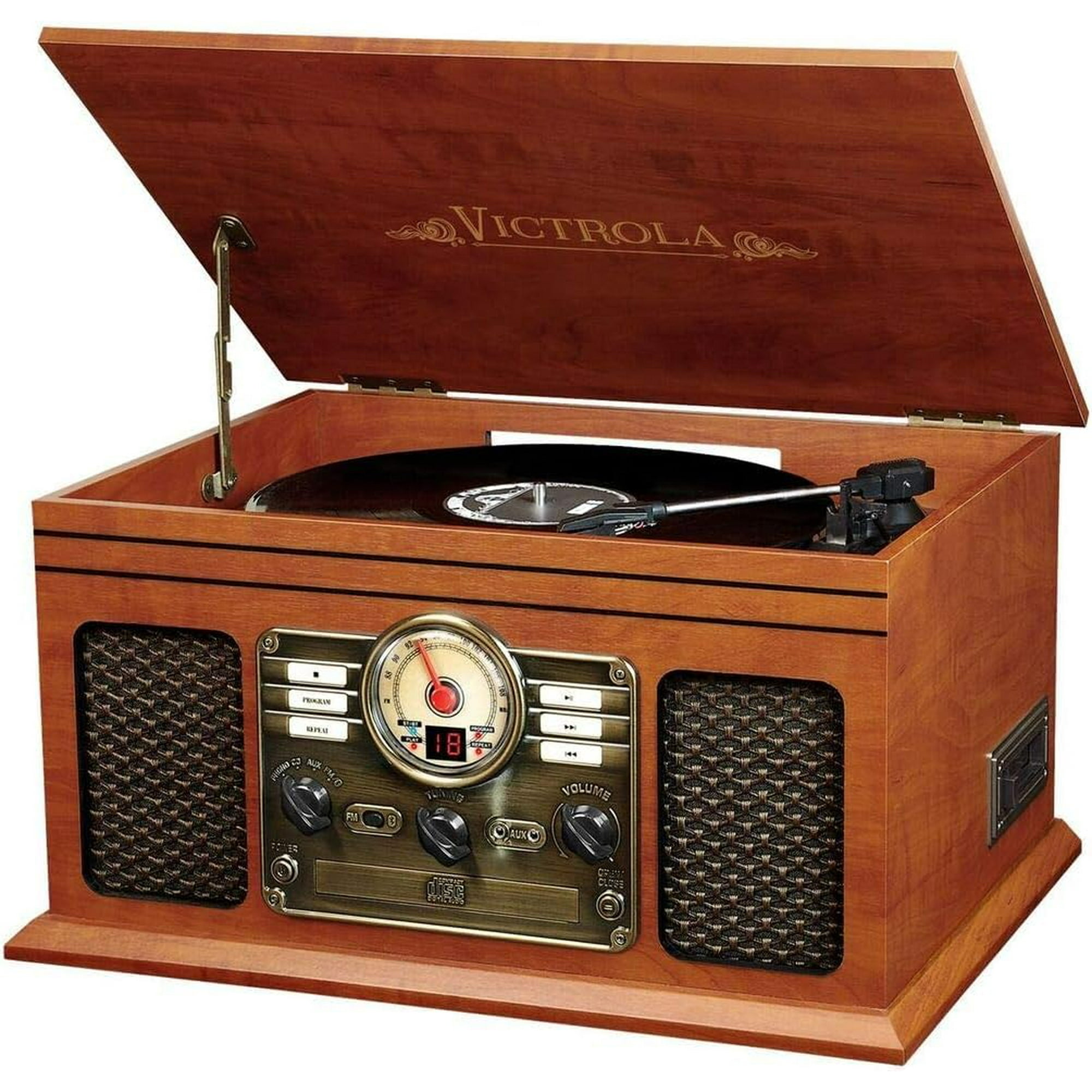 Tocadiscos Victrola Nostalgic 6 En 1 Bluetooth Caoba