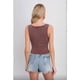 thumbnail image 2 of Top Corto Mujer Elasticado Sin Manga Acanalad Musculosa 7608, 2 of 3