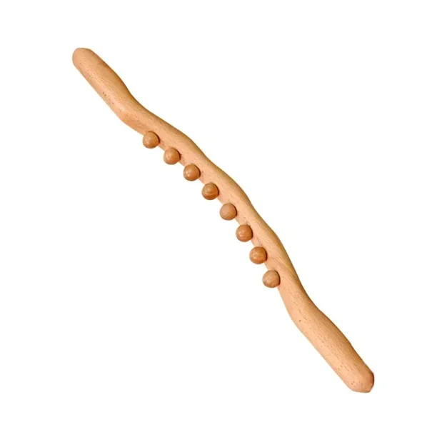 Double Row 20 Bead Massage Stick Home Beauty Scraping Stick Back Massage Abdominal Massage Acupoint Rolling Rod