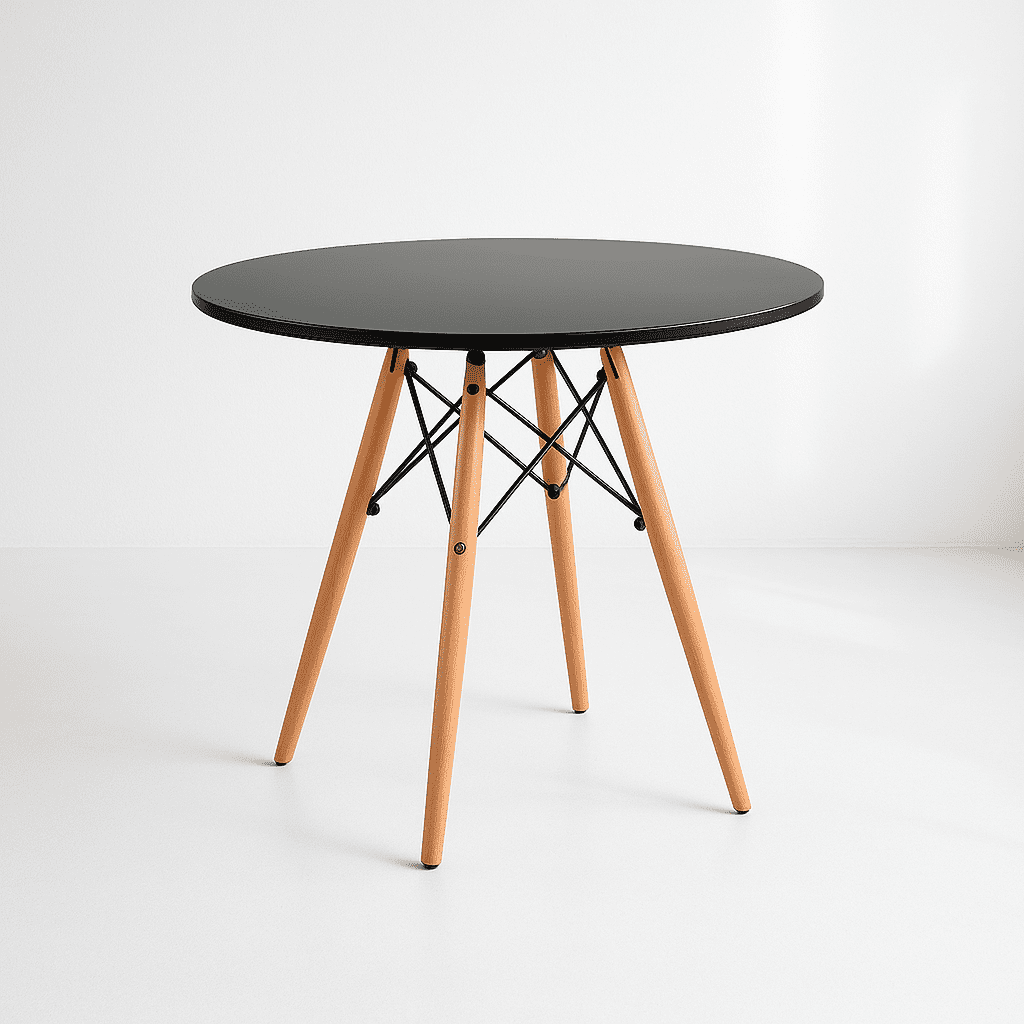 Klik Muebles - Mesa De Comedor Eames 80cm Redonda - Negra