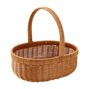 Bothyi - Cesta De Picnic De Ratán De Imitación, Cesta De Frutas De Granja Para Recolectar Frutas, Bodas S