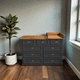 thumbnail image 1 of Cómoda Mudador de Madera 9 Cajones Mueble Cambiador Ergonómico - Gris Grafito - 120x40x90 cm, 1 of 3