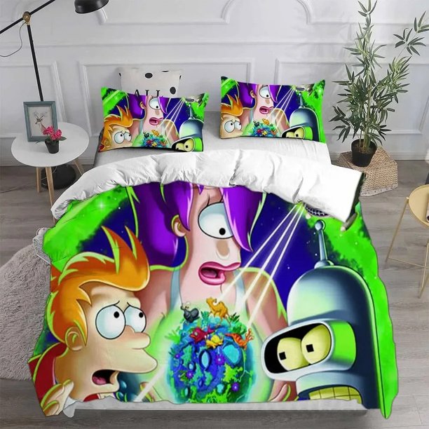 Futuramas Bender Bedding Set Boys Girls Duvet Cover Pillowcase Bed Kids Adult Fashion Home Textiles