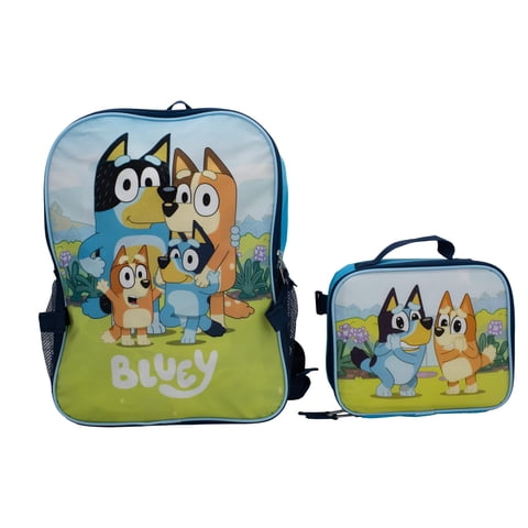 Juego De Mochilas Bluey Preescolar De 16 Pulgadas Con Lonchera Para Niños