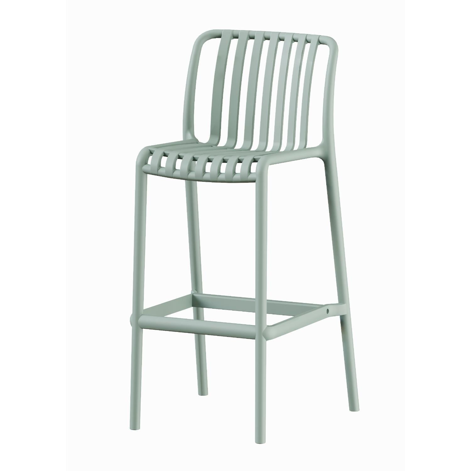 Escandinavia - Piso Taburete Silla Alta Bar Cocina Magnus 65cm Verde Verde Tamaño Unico