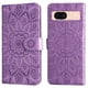 thumbnail image 3 of Funda tipo cartera FOXDOCK para Google Pixel 8A , diseño girasol en relieve, cuero PU, cierre magnético, soporte y tarjetero, 3 of 5