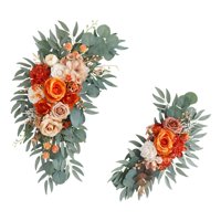 Bothyi - 2 Uds., Arco De Boda, Botín De Flores, Botín Floral Artificial Para Cenador, Cortinas De Ventana, Estilo C