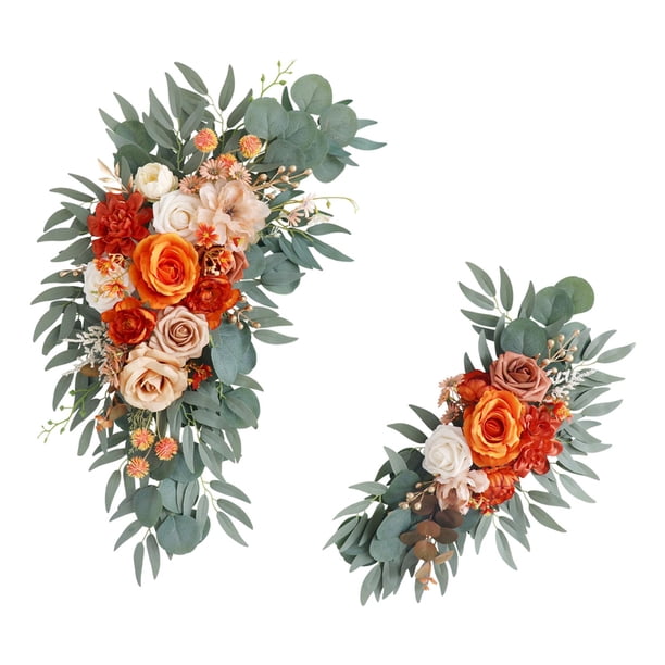2 Uds., Arco De Boda, Botín De Flores, Botín Floral Artificial Para Cenador, Cortinas De Ventana, Estilo C