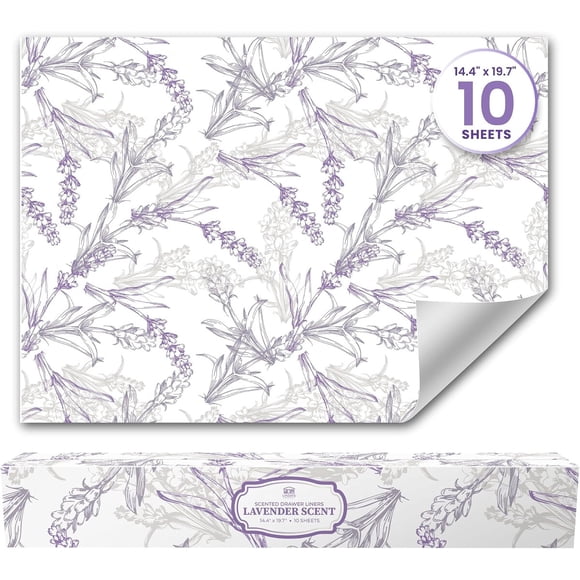 Papel aromático Lindas Essentials para cajones, 19,7 x 14,4 pulgadas