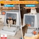 thumbnail image 3 of Set Arenero Gato Extragrande Baño Sanitario Michi Acero Inox Gris, 3 of 10