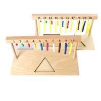 Magideal - Tablero De Ajedrez Montessori Con Cuentas Para Niños, Juguete De Matemáticas Clásico Montessori, Juguete Educativo Preescolar, Material De Matemáticas