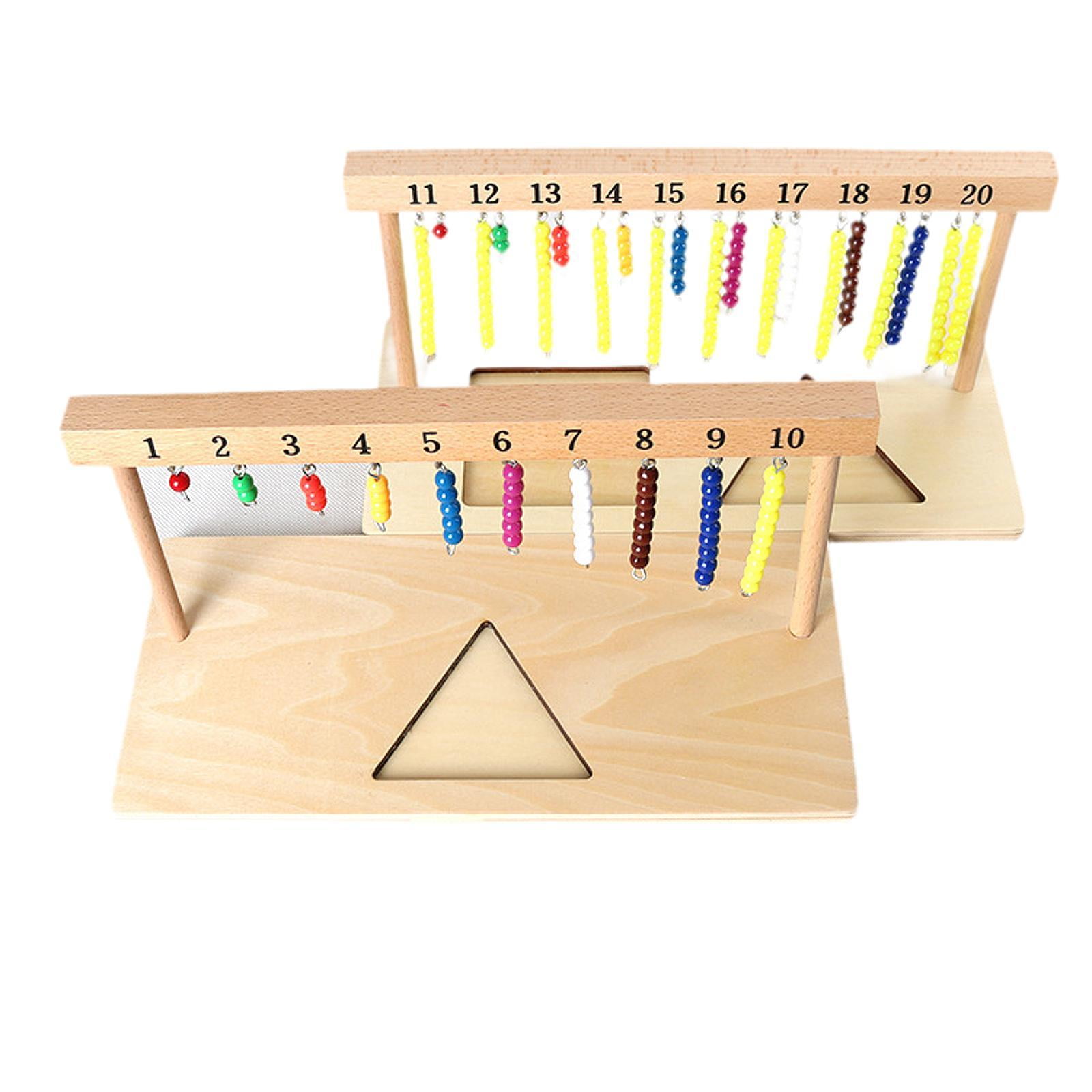 Magideal - Tablero De Ajedrez Montessori Con Cuentas Para Niños, Juguete De Matemáticas Clásico Montessori, Juguete Educativo Preescolar, Material De Matemáticas
