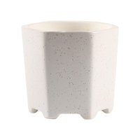 Magideal - Macetas Decorativas Con Orificio De Drenaje Macetas Hexagonales Ligeras Macetas Dormitorio Alféizar De Blanco