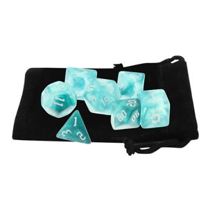 Bothyi - Paquete De 7 Dados Poliédricos, Juego De D4-D20, Juguetes De Fiesta Para Juegos De Mesa Dnd Rpg, Azul