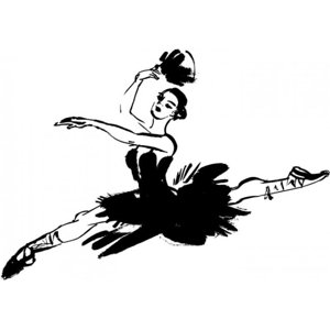 Rienda Libre Graphics - Decomural Ballet Dancer Ballerina Leap Ws-15760