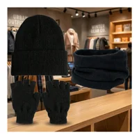 Genérico - Set Invierno Térmico: Gorro Beanie + Guantes Sin Dedos + Cuello