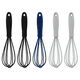 thumbnail image 1 of Paquete de 5 mini batidores de silicona de colores para cocina, para mezclar masa, leche, huevos y revolver., 1 of 5