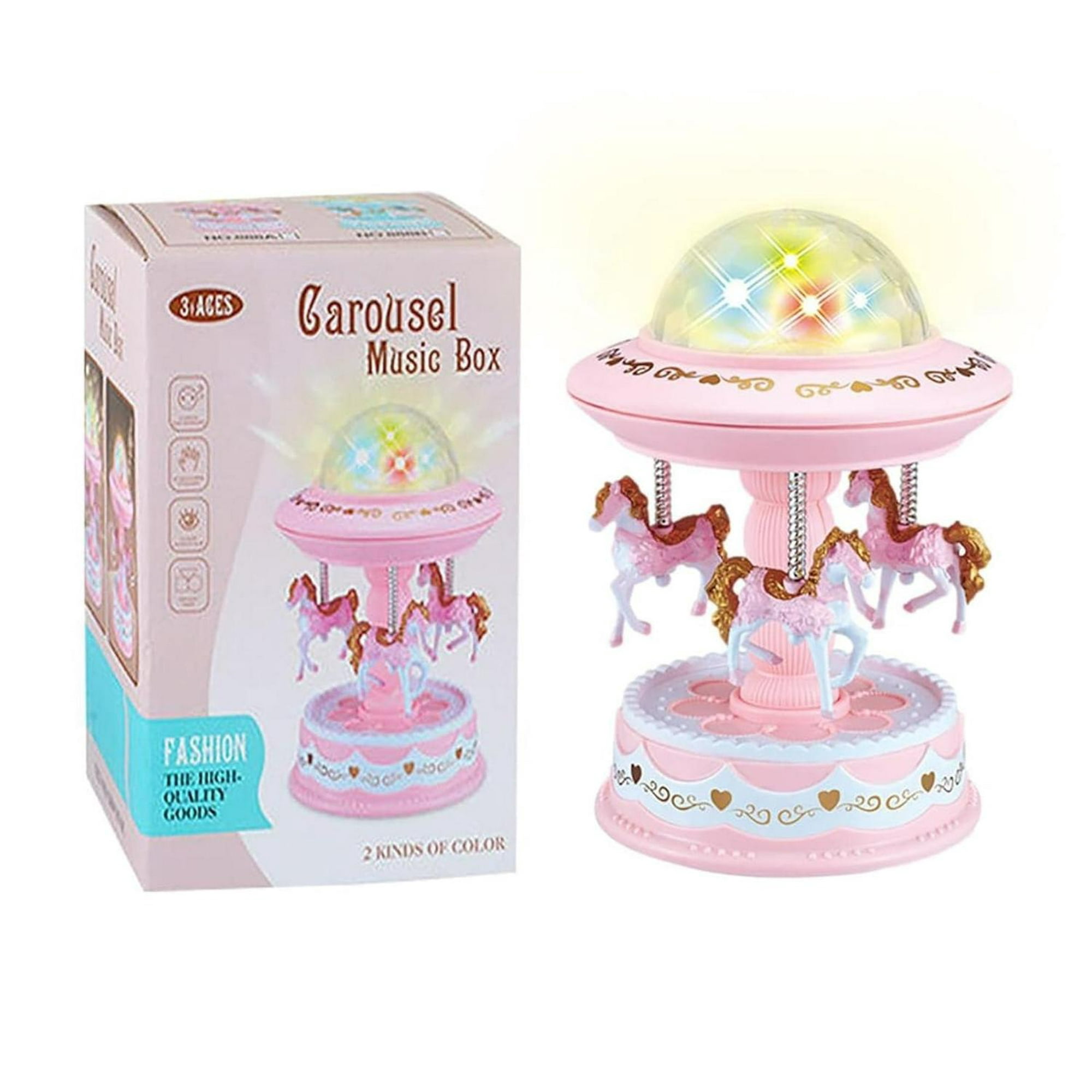 Genérico - Carrusel Musical Con Espante Cucos Rosa Unico