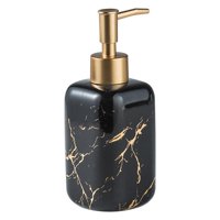 Magideal - Dispensador De Jabón Con Diseño De Mármol, Botella De Loción, Gel De Ducha Decorativo, Botella De Champú, Bomba Moderna De 300Ml Para Baño, Cocina, En , Negro