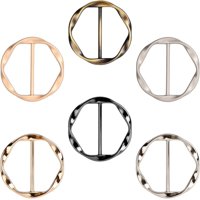 Xinqihang - 6 Pinzas De Seda Para Bufanda, De 3,4 Cm/1,3 Pulgadas, Para Camisa, Con Hebilla Circular, Para Mujer, Para Bufanda, Accesorios De Moda.