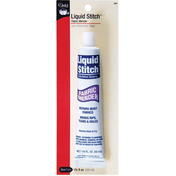 Fabric Mender Dritz Liquid Stitch, 50 ml, transparente y permanente
