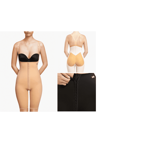 Faja prolongacion abdominal por encima de la rodilla color alabaster
