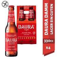 Cerveza Lager Sin Gluten 5° Pack 4 Botella 330 Ml Damm
