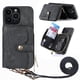 thumbnail image 1 of Funda Tipo Cartera con Correa Cruzada para iPhone 13 Pro Protección Contra Golpes Negro, 1 of 5