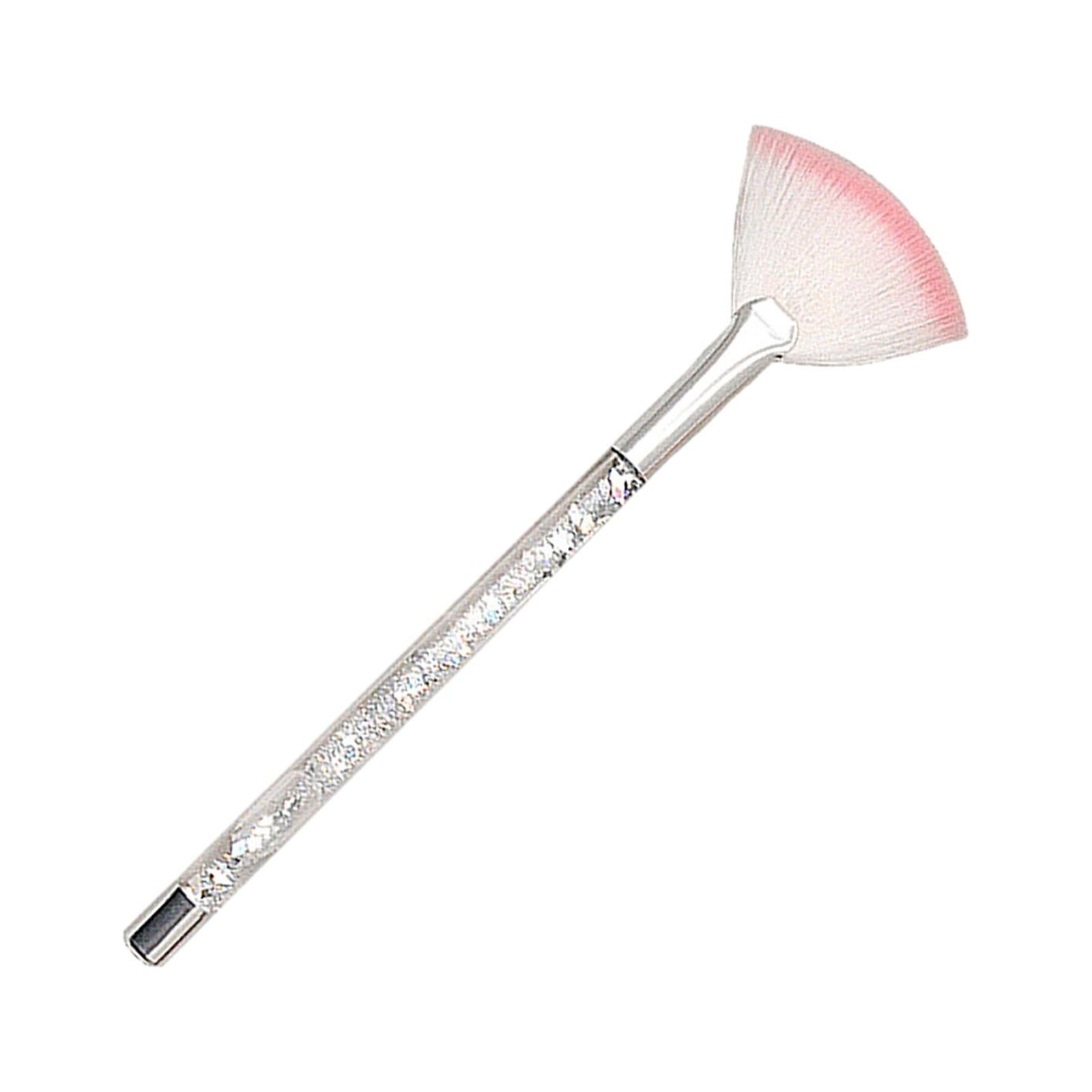 Ioensy - Brocha De Maquillaje Para Abanico, Brocha Duradera Para Polvos Sueltos Para Mujer, Novia, Señora Argent