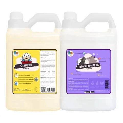 Mascokits - Kit Shampoo & Acondicionador Avena 1 Galón Perros & Mascotas