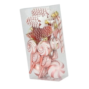 Magideal - 15 Piezas De Adornos Colgantes De Navidad, De Navidad, Bolas De Navidad Para El Día De San Valentín, Vacaciones, Graduación, Hogar, Patio Oro Rosa