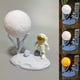 thumbnail image 1 of 1pc Cute Mini Night Light, Moon Cute Figure Light Rechargeable Astronaut Decoration Astronaut Lamp Tabletop Light Healing Astronaut Astronaut Creative Gift Car Carrying Inside Cake Decoration Luminou, 1 of 5