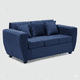 thumbnail image 3 of Living Kansas 3 cuerpos + 2 Pouf Felpa Azul, 3 of 5