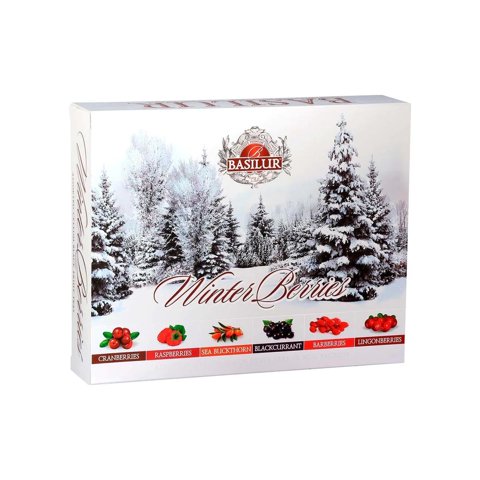 Basilur - Te Negro Frutal Winter Berries Caja 60 Bolsas