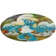 thumbnail image 1 of Los Pitufos Alfombra Redonda de Felpa Coral, Antideslizante, No Desprende Pelusas, Lavable y Duradera para Salón, Dormitorio y Habitación de Niños 60cm, 1 of 6