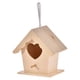 thumbnail image 1 of Casa de madera para pájaros sin terminar, para pintar, nido colgante de madera para dormir, para decoración de jardín de aves silvestres al aire libre., 1 of 8