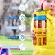 thumbnail image 5 of 12 Hombres en Pugna Botella de Agua con Tapa Pop Top de Un Toque, Acero Inoxidable, a Prueba de Fugas, para Deportes, Botella Infantil azul 12 oz, 5 of 6