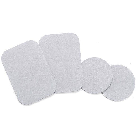 Placa de Montaje WixGear – Pack de 4, Plata, Adhesiva, Metal