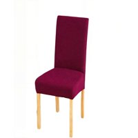 Genérico - Pack De 6 Fundas Para Silla Con Diseño Texturizado Color Rojo