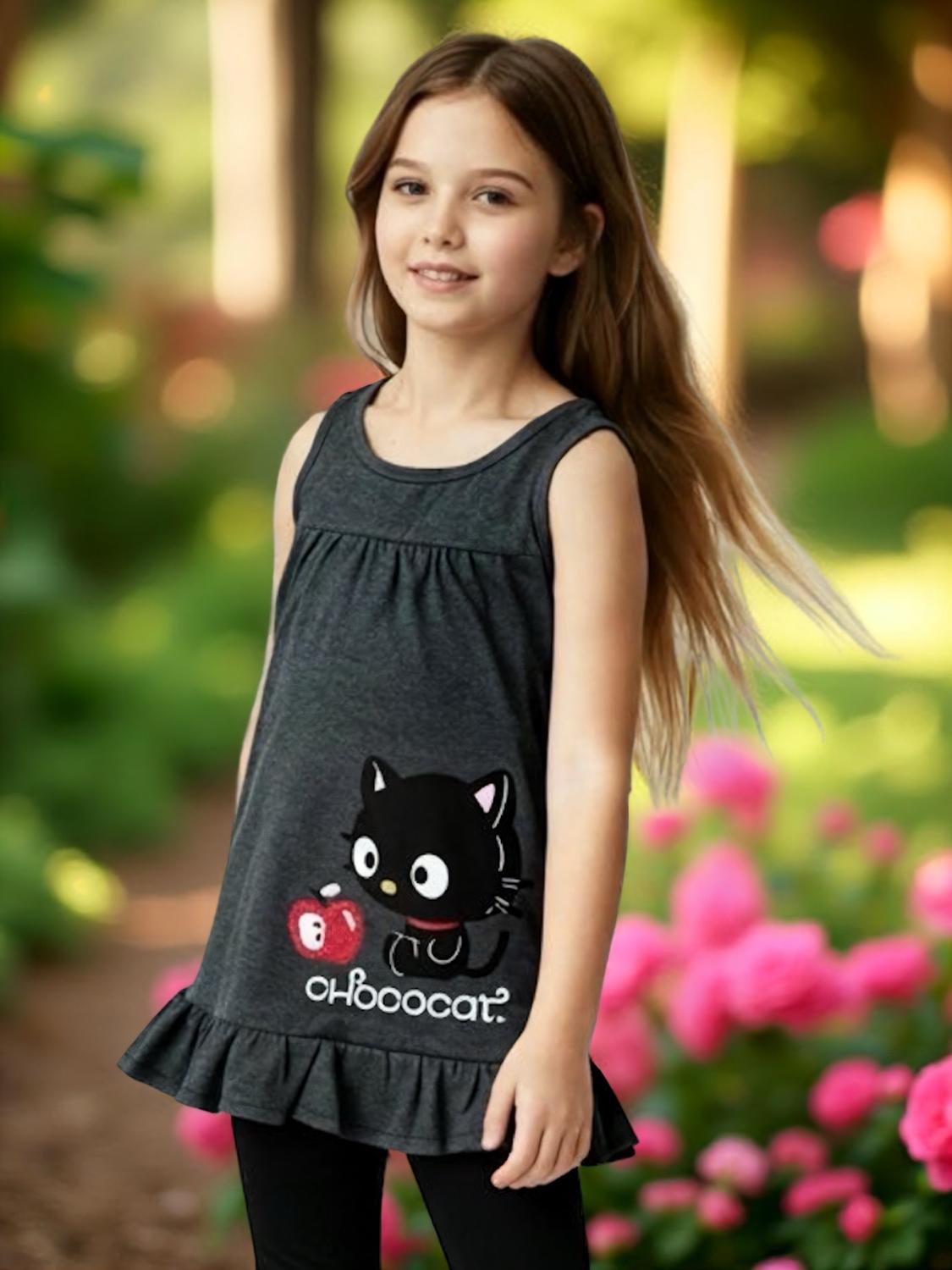 Hello Kitty - Polera Niña Chococat Gris 6
