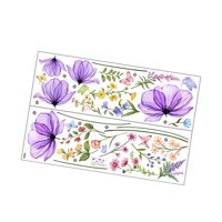 Magideal - Pegatinas De Pared Con Diseño De Mariposas Y Flores, Calcomanías Creativas Para Pared, Fondo De Sofá, Murales De Arte De Pared De Pvc Para Dormitorio,