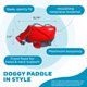 thumbnail image 4 of Chaleco salvavidas para perro Outward Hound Dawson Swim rojo talla L, 4 of 6