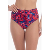 Samia - Bikini Calzón Con Amarra Estampado Brillante Rojo