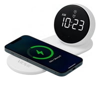 Vidvie - Reloj Despertador De Carga Inalámbrica Compatible Con Android Y Para Iphone 8 Al 16 Visualización De Hora Parlante Bluetooth