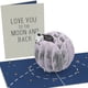 thumbnail image 1 of Tarjeta de felicitación PopLife Love You to the MOON, tarjeta desplegable 3D, 1 of 8