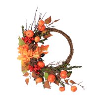 Magideal - Guirnalda De Otoño, Escaparate De Cosecha De Calabazas, Guirnalda Artificial Para Pared De Mesa Del Hogar