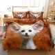 thumbnail image 1 of Lovely Fennec Fox Bedding Set Animal Bed Linen Quilt Duvet Cover Sets Home Decor Fashion Kawaii Gift, 1 of 5