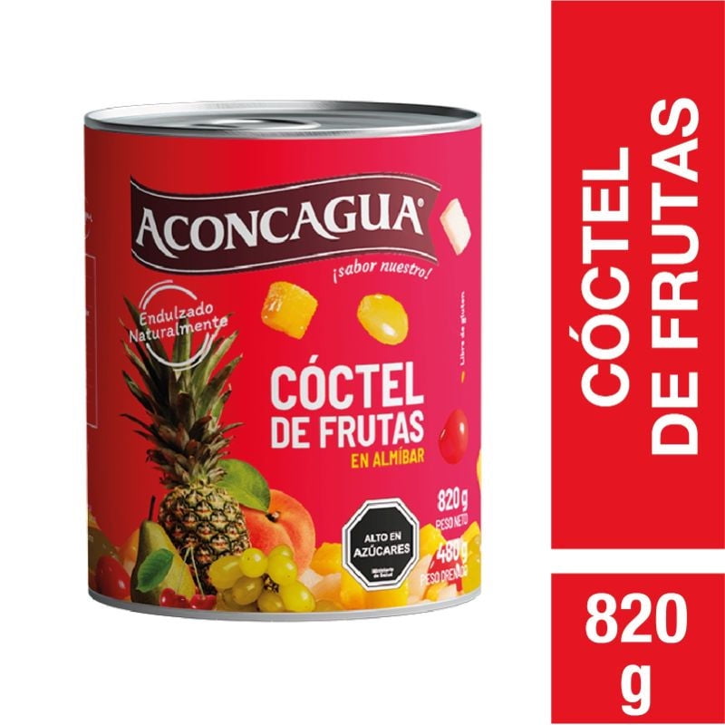 Cóctel De Frutas Tarro Drenado 480 g - Neto 820 g Aconcagua