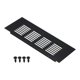 thumbnail image 1 of Uxcell 8"x3" Cubierta de Ventilación Rectangular Rejilla de Puerta Cubierta de Ventilación con Lamas con Tornillos para Gabinete Negro, 1 of 6